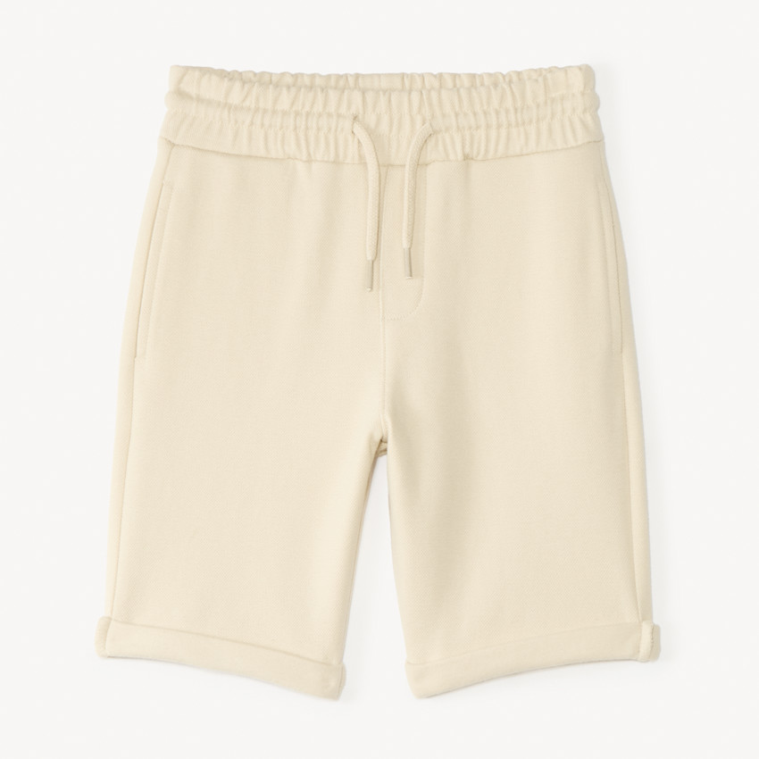 Bermudas de felpa piqué unicolor para niño 