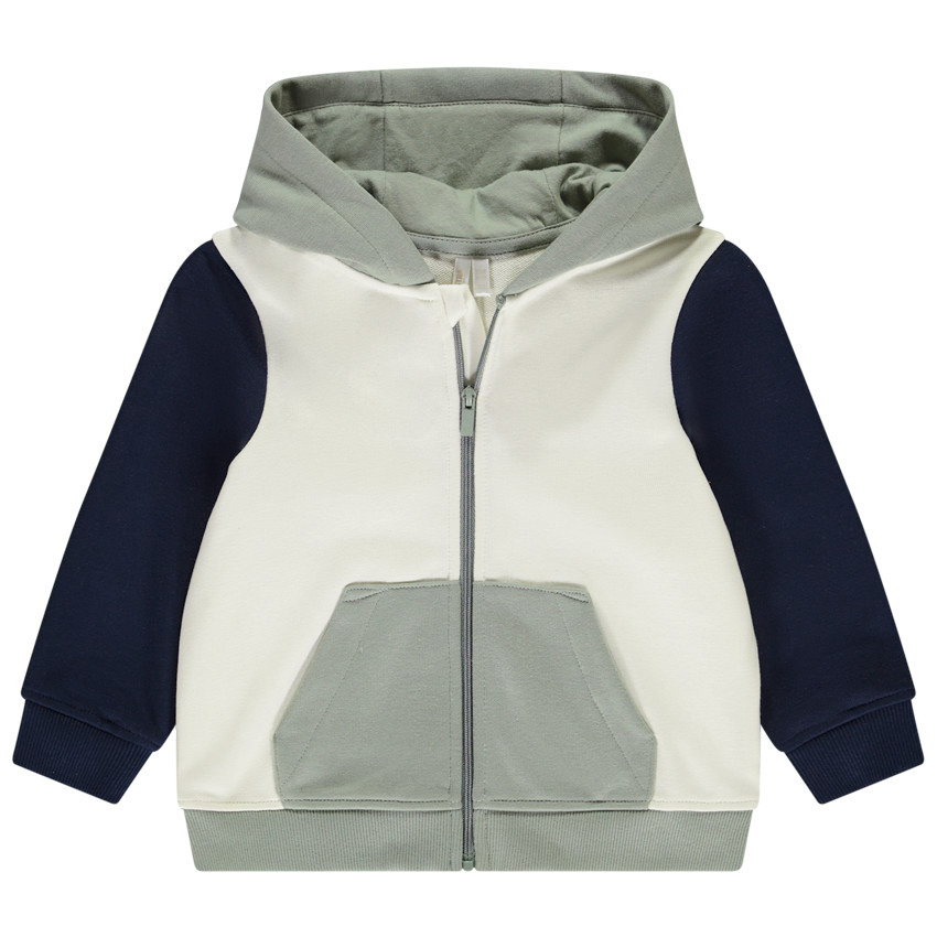 Chaqueta de felpa oversize efecto color block para bebé niño 