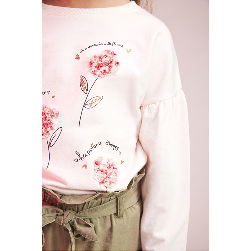 Pantalón fluido de lyocell liso para niña 