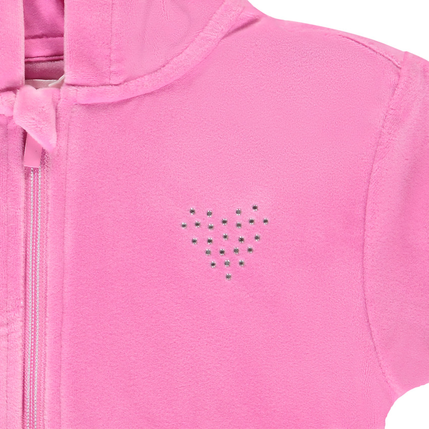 Conjunto de chándal total look de terciopelo para niña 