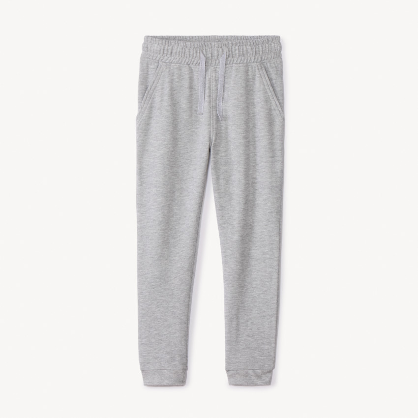 Pantalón jogging de felpa lisa para niña 