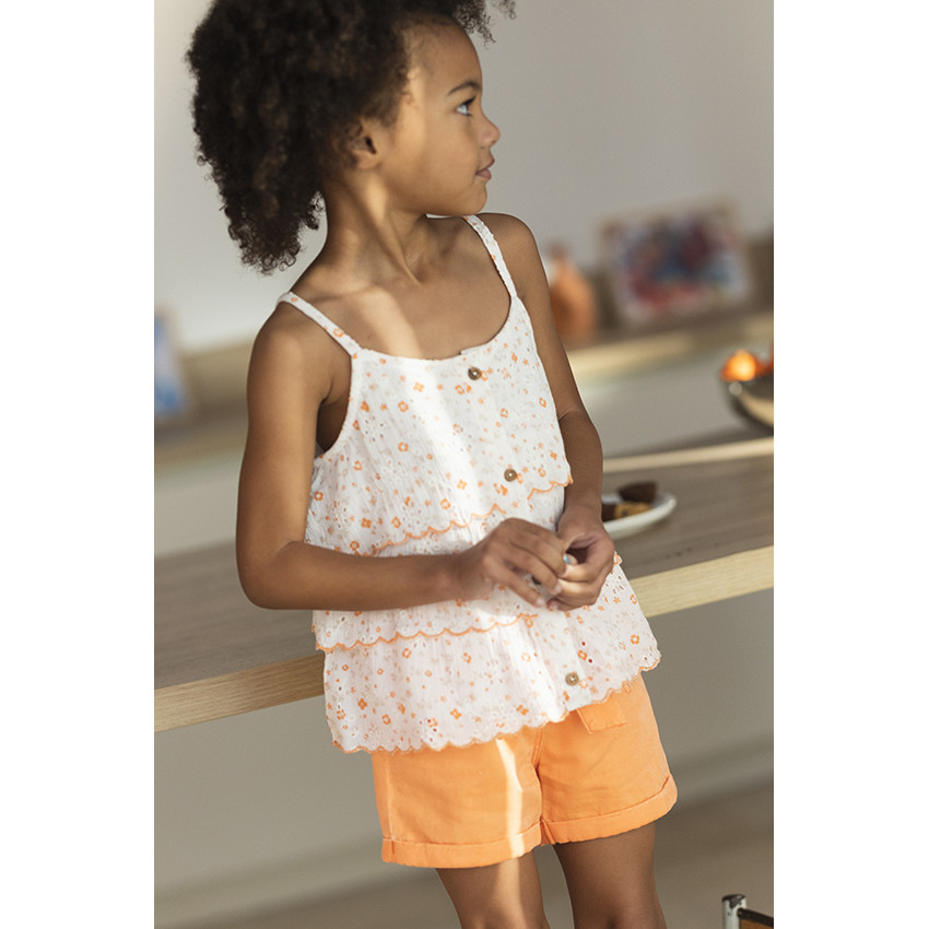 Short en toile uni pour fille  Additional Short en toile uni pour fille