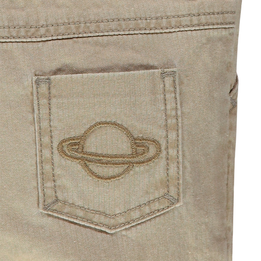 Pantalón beige efecto usado con bolsillos a la italiana   Additional Pantalón beige efecto usado con bolsillos a la italiana