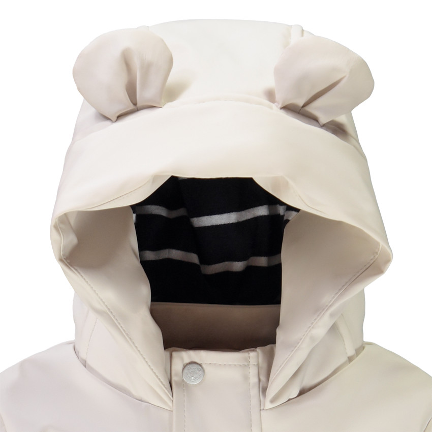 Parka goma repelente al agua con capucha tigre para bebé niño 