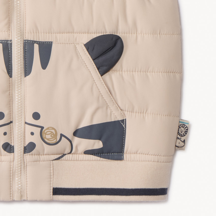 Chaleco acolchado sin mangas bicolor divertido para bebé niño 