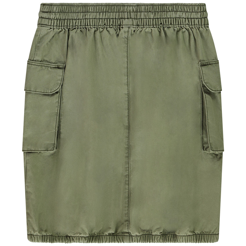 Falda efecto smock con bolsillos cargo para niña 