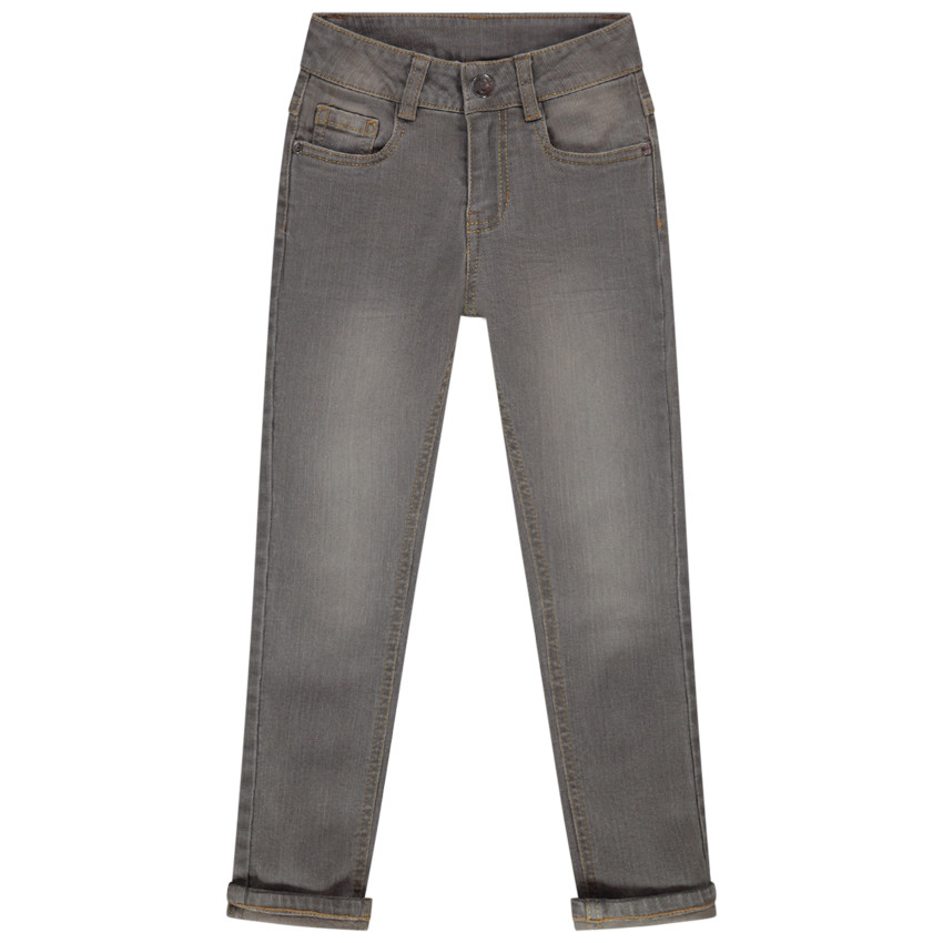 Pantalón skinny efecto desgastado con texto en relieve niño 