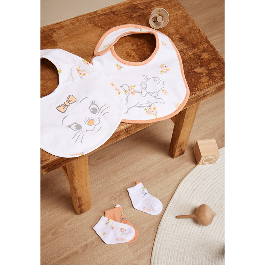 Pack de 3 pares de calcetines cortos Marie Disney para bebé niña 