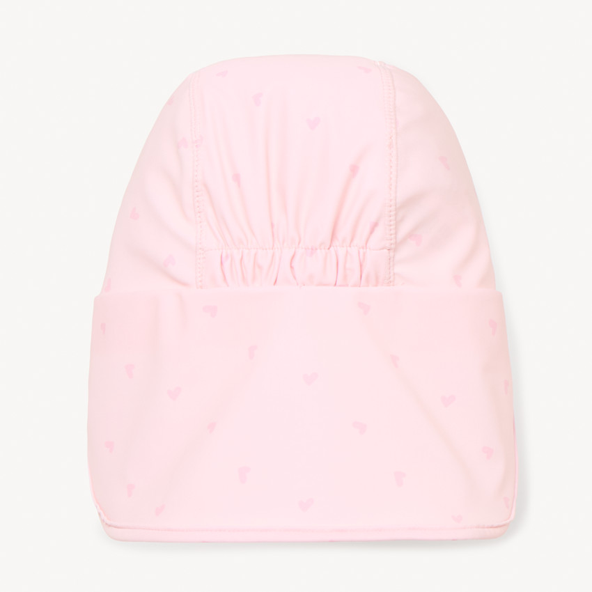 Gorra sahariana anti-UV con estampado de flor de hibisco para niña bebé. 