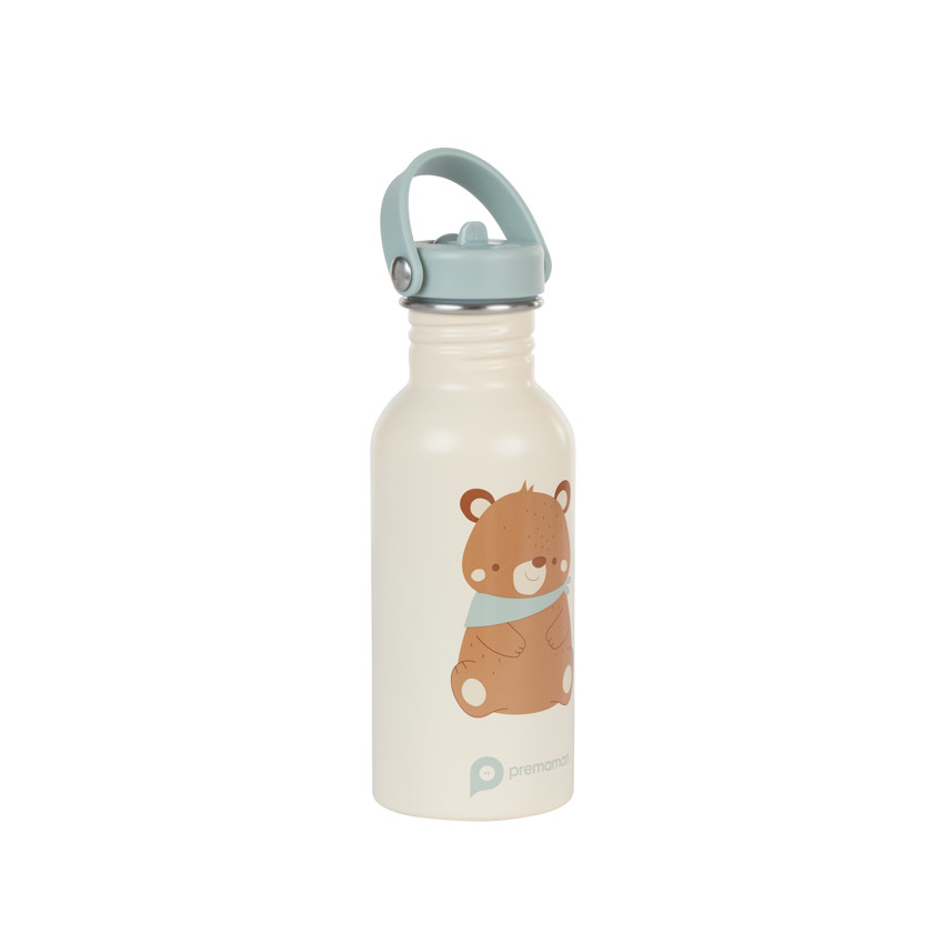 Botella de acero inoxidable con popote Rey de los Bosques - 500 ml 