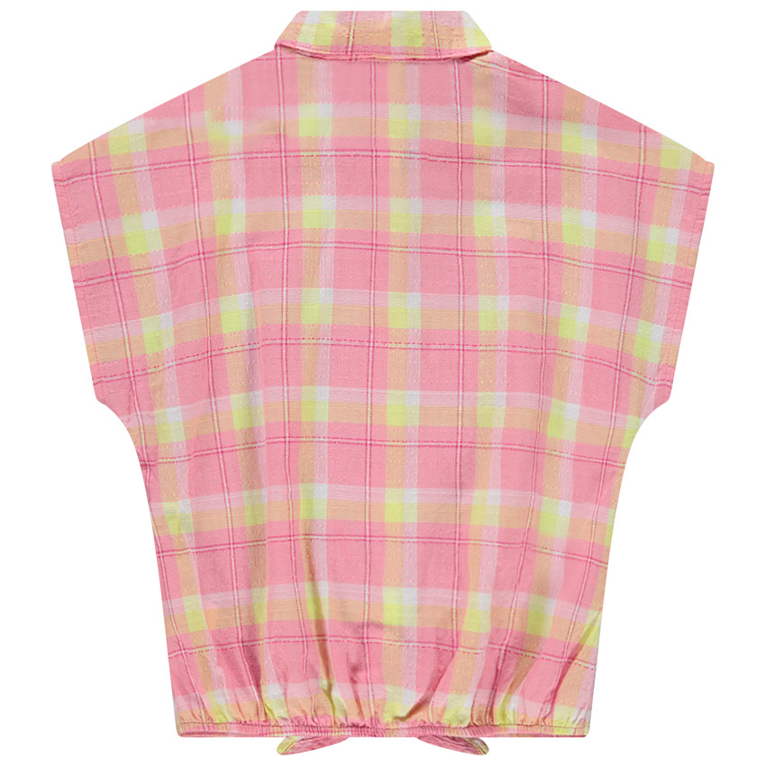 Camisa de manga corta a cuadros para niña con lazo  Additional Camisa de manga corta a cuadros para niña con lazo