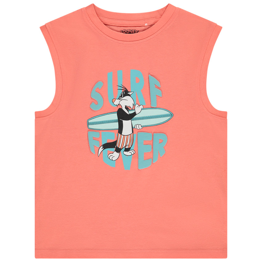 Camiseta sin mangas estampado Silvestre de Looney Tunes Warner para niño 