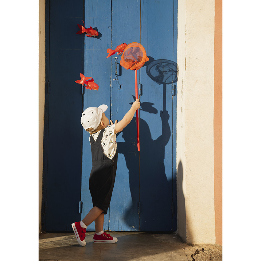 Peto corto motivo barco 