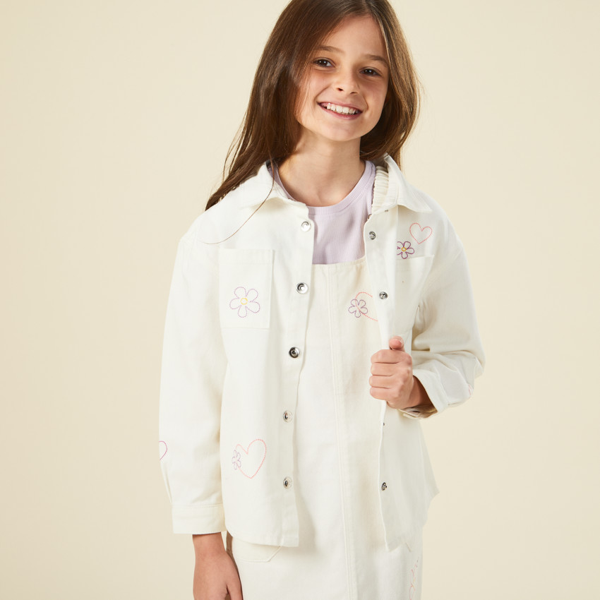 Pichi con motivos pespunteados para niña 
