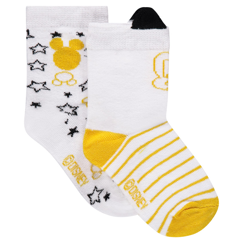 Pack de 2 pares de calcetines de Disney con dibujo de Mickey 