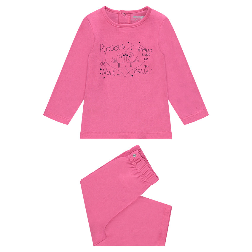 Pijama de punto con estampado de fantasía 