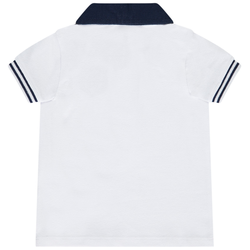 Polo de manga corta con escudo bordado para bebé niño 
