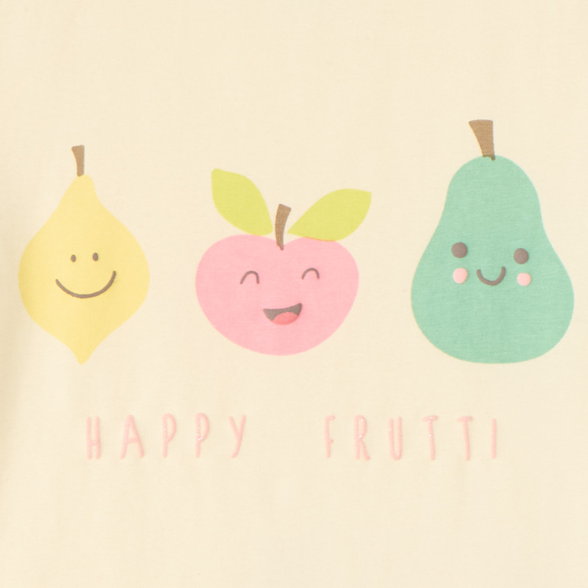 Conjunto de pijama corto de 2 piezas con estampado de frutas para niña 