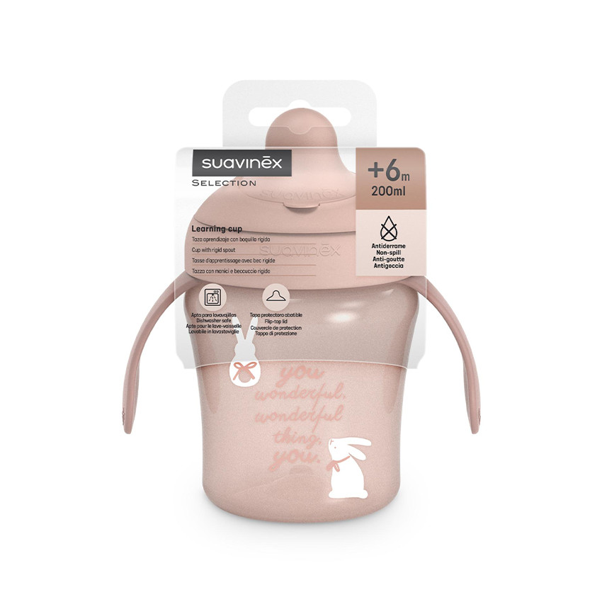 Vaso aprendizaje para bebé Wonderland 200ml rosa 
