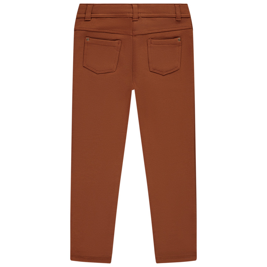 Pantalón liso de felpa niña 