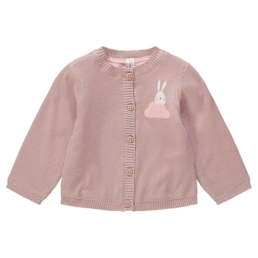 Gilet en maille doublé jersey avec nuage brodé  Additional Gilet en maille doublé jersey avec nuage brodé