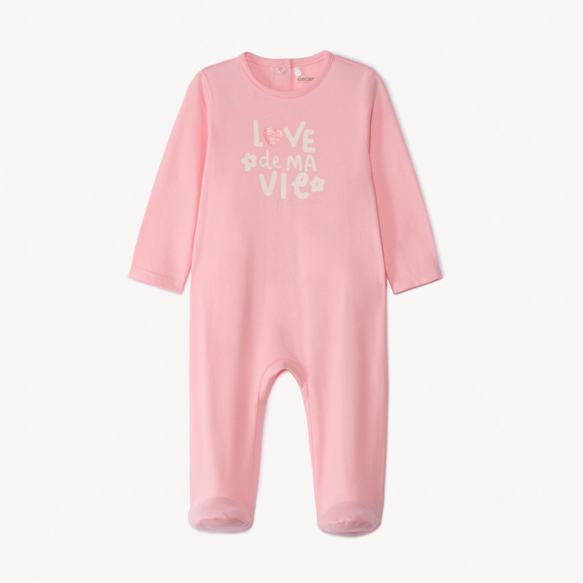 Pelele de punto jersey estampado para bebé niña 