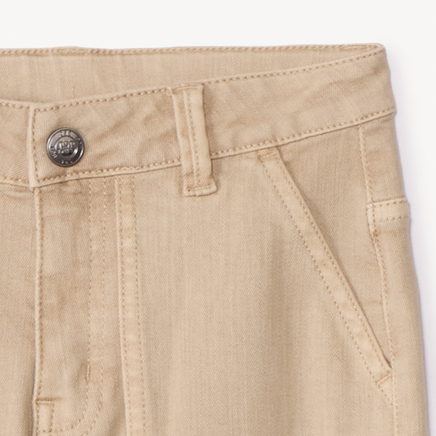 Vaqueros rectos en denim teñido liso para niño 