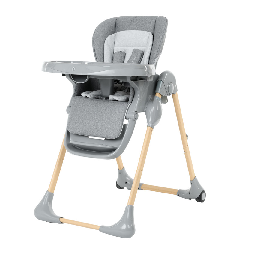 Silla alta ajustable 0+ Jude - Madera y Gris 