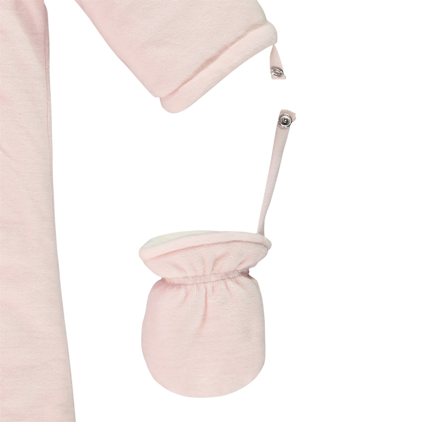 Pelele de terciopelo con diseño de conejo para bebé niña con acabados variados según la edad 