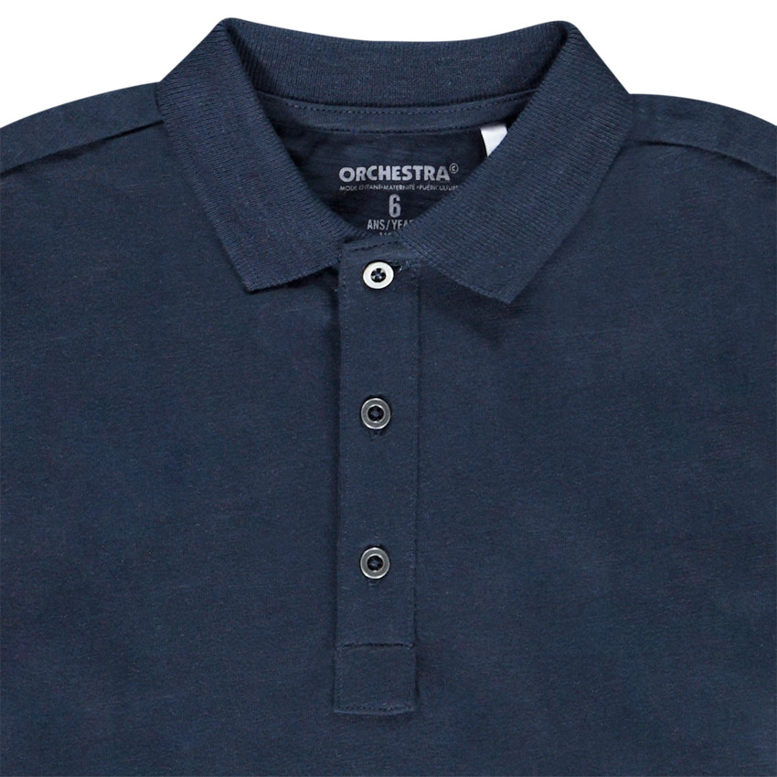 Polo de manga larga de algodón liso para niño  Additional Polo de manga larga de algodón liso para niño