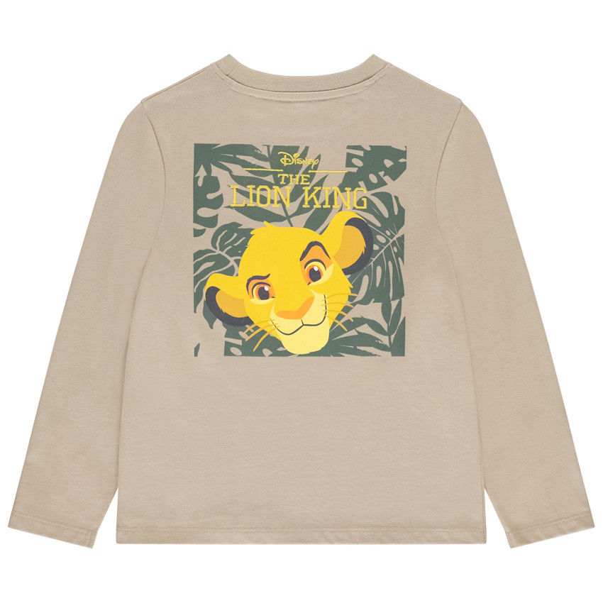 Camiseta de manga larga unicolor estampado Simba Disney para niño 
