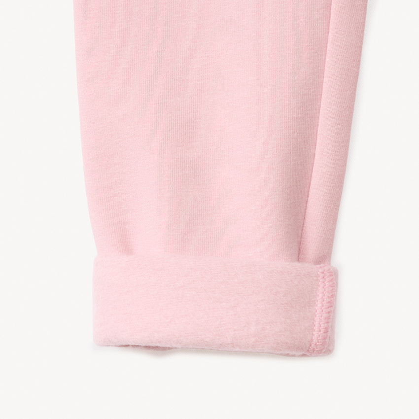 Lote de 2 leggings de felpa para niña 