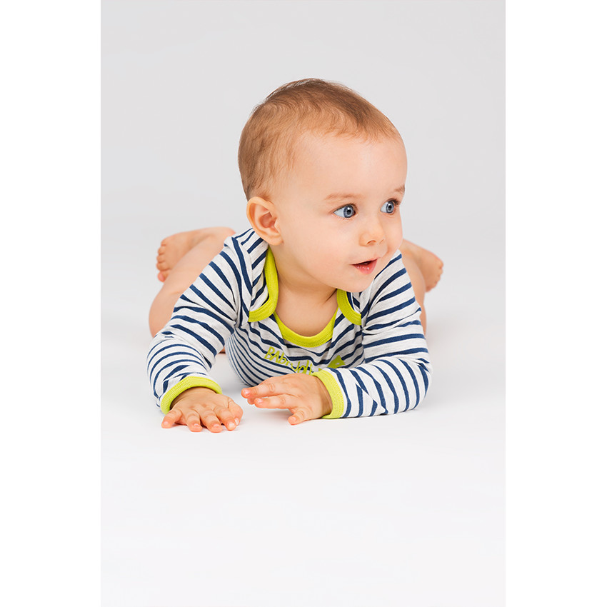 Lote de 3 bodies manga larga con estampado con abertura adaptada a la edad 