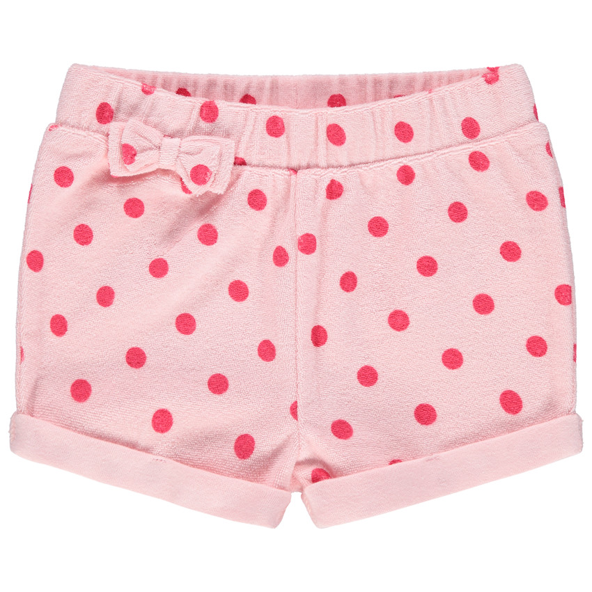 pantalon corto en rizo con nudo en cintura 