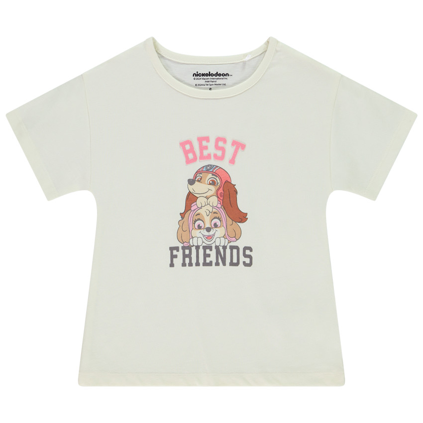 Camiseta de manga corta estampada de Patrulla Canina niña 
