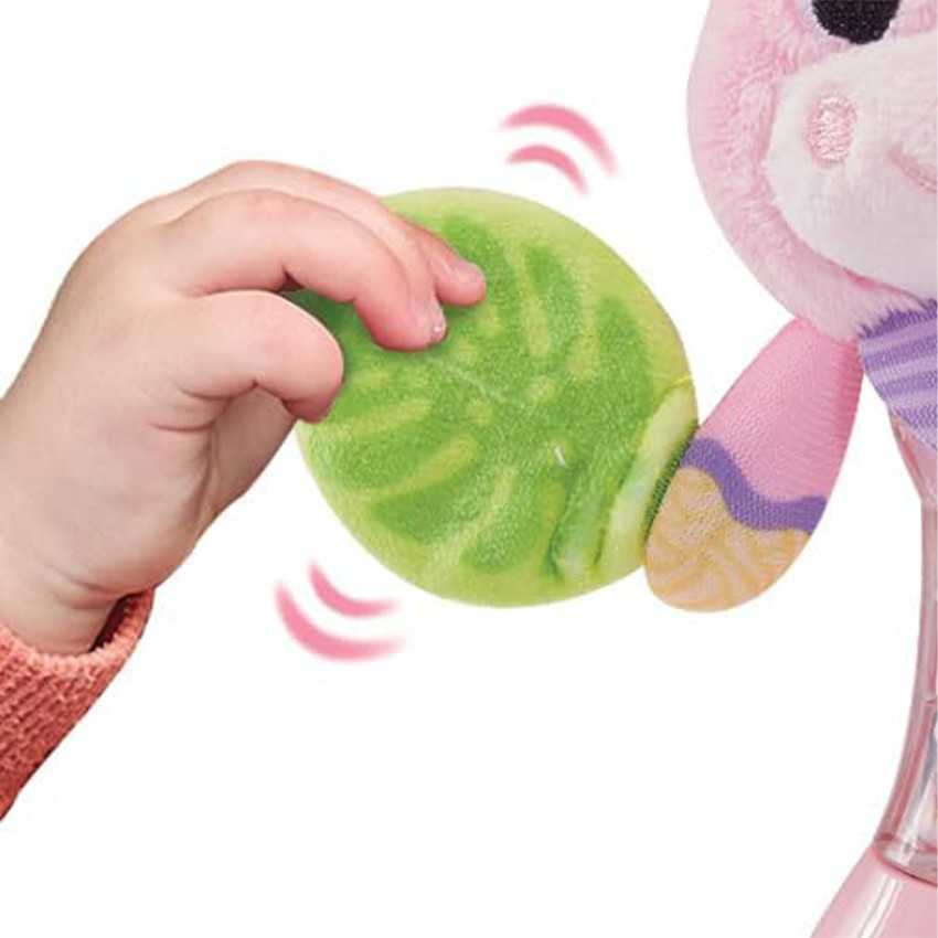 Hochets hippo bébé rose 