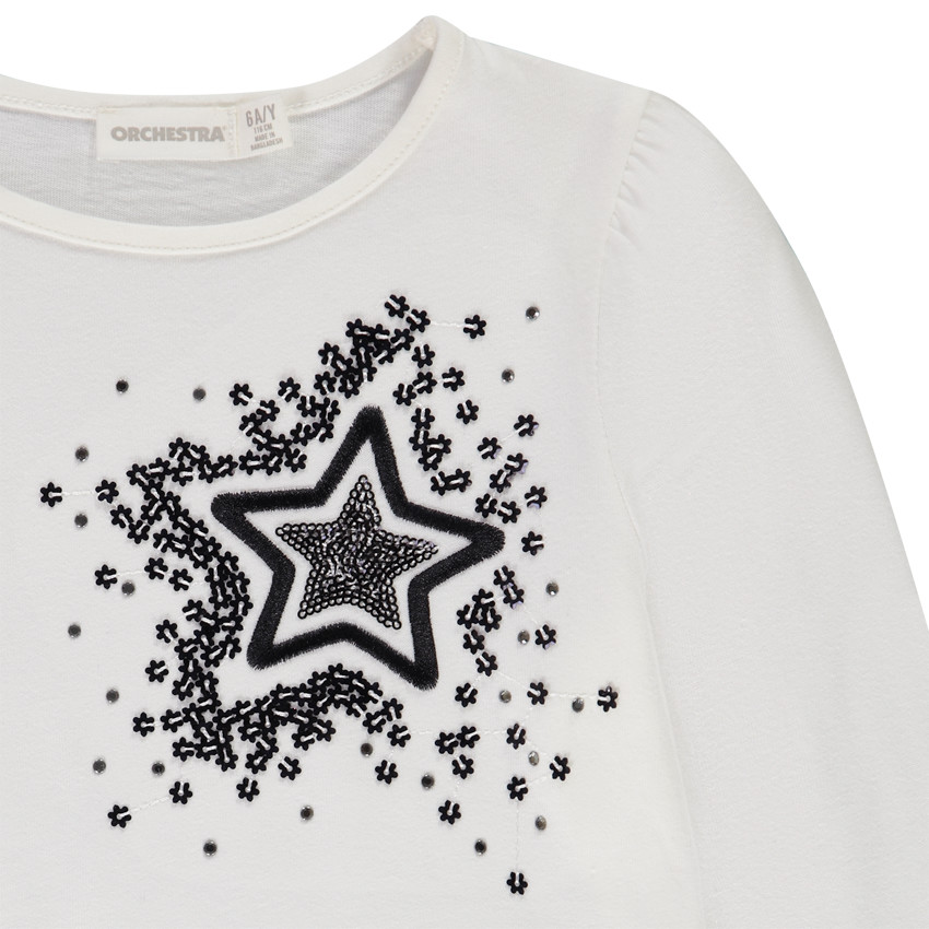 Camiseta de manga larga de punto con lentejuelas para niña Main Camiseta de manga larga de punto con lentejuelas para niña