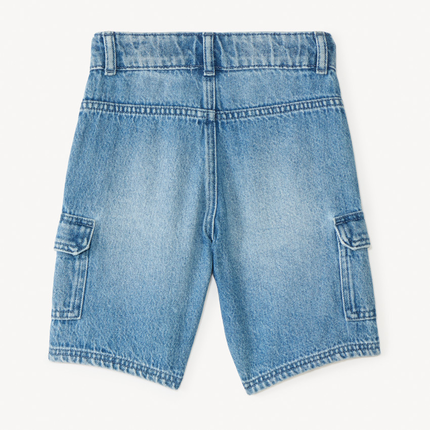 Bermudas estilo cargo de denim para niño 
