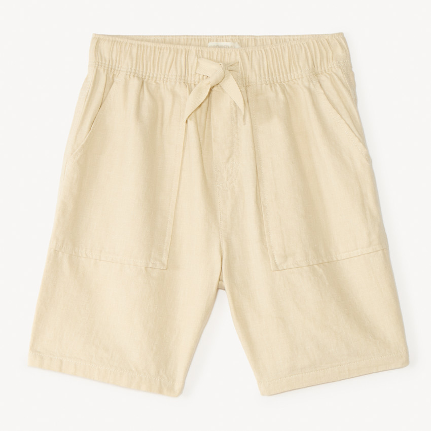 Bermudas de tela con efecto lino para niño 