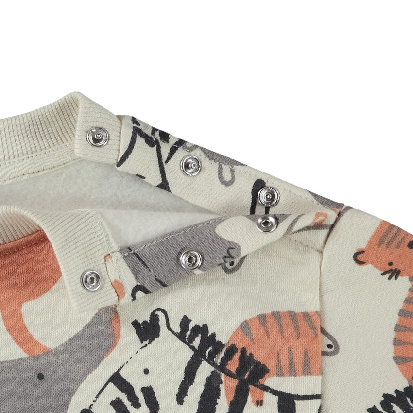 Conjunto de jogging estampado safari para bebé niño 