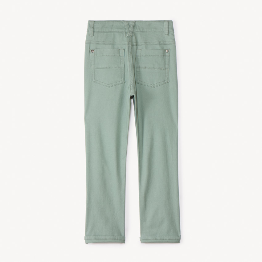 Pantalón slim liso efecto arrugado para niño 
