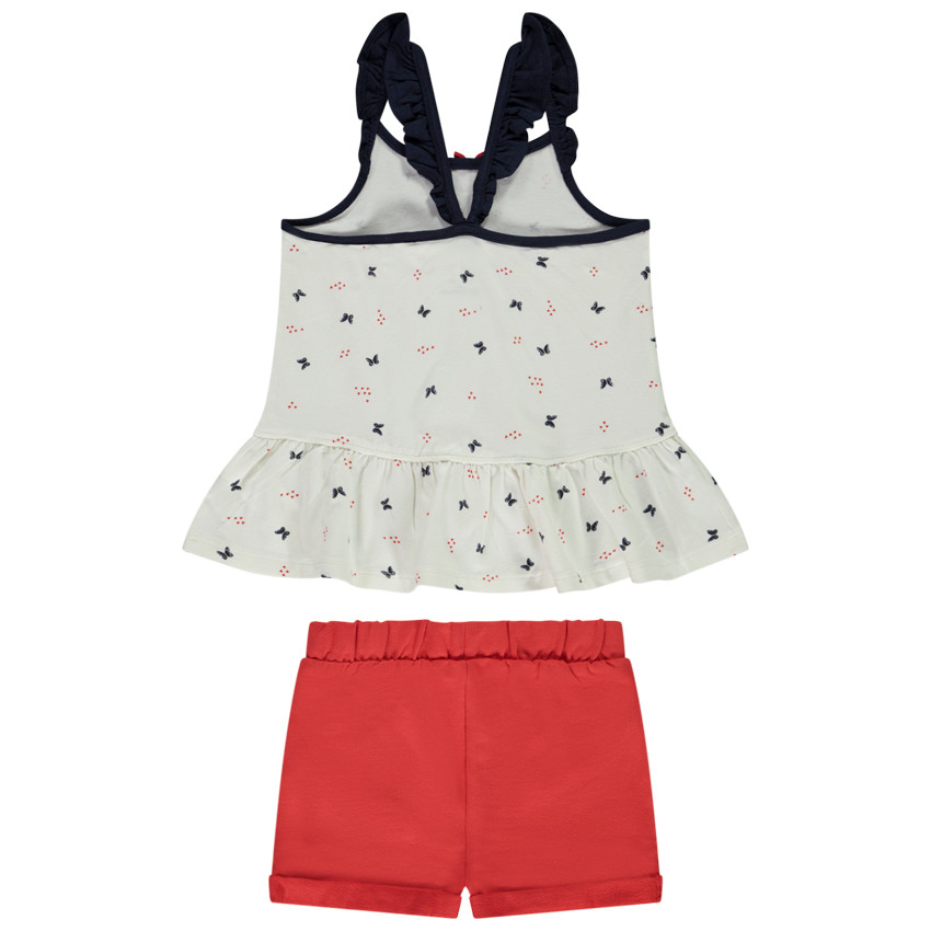 Conjunto 2 piezas estampado mariposas para bebé niña 