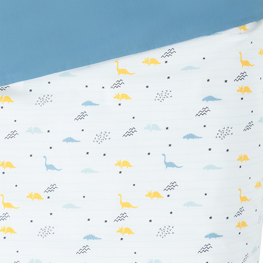 Juego de cama con funda nórdica y funda de almohada "Mis amigos los dinosaurios" 