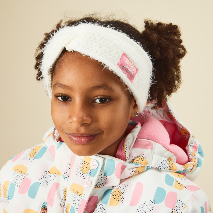 Diadema de punto con efecto cruzado para niña 