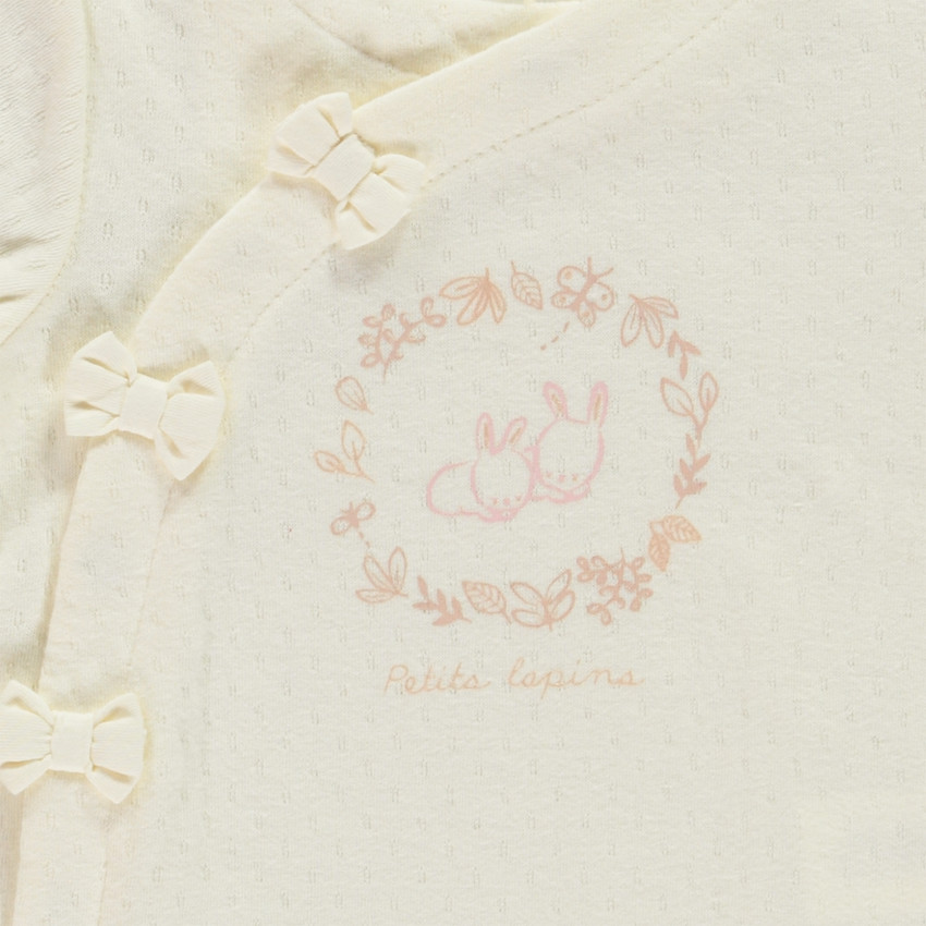 Pelele de punto con estampado de conejitos para bebé niña 