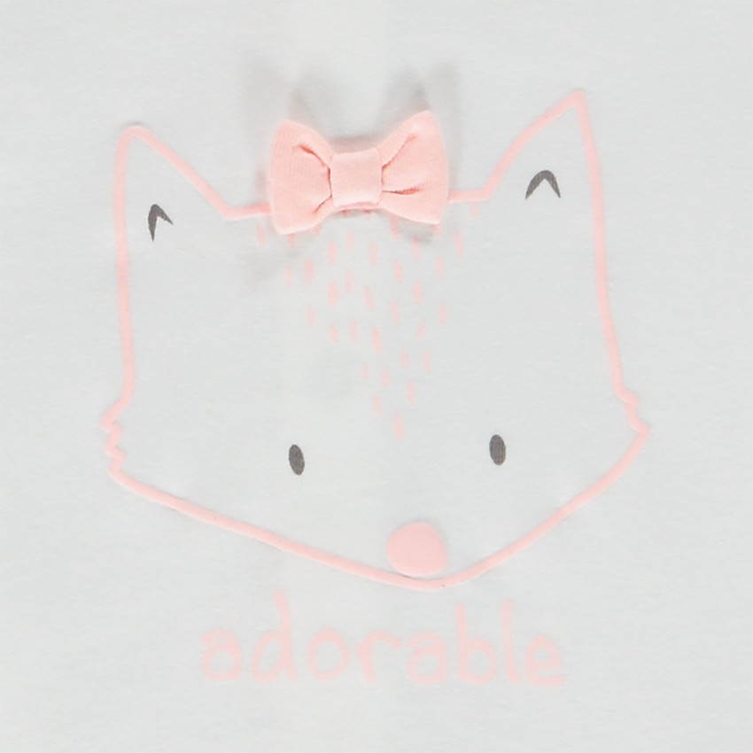 Conjunto de algodón con estampado de zorro para bebé niña 