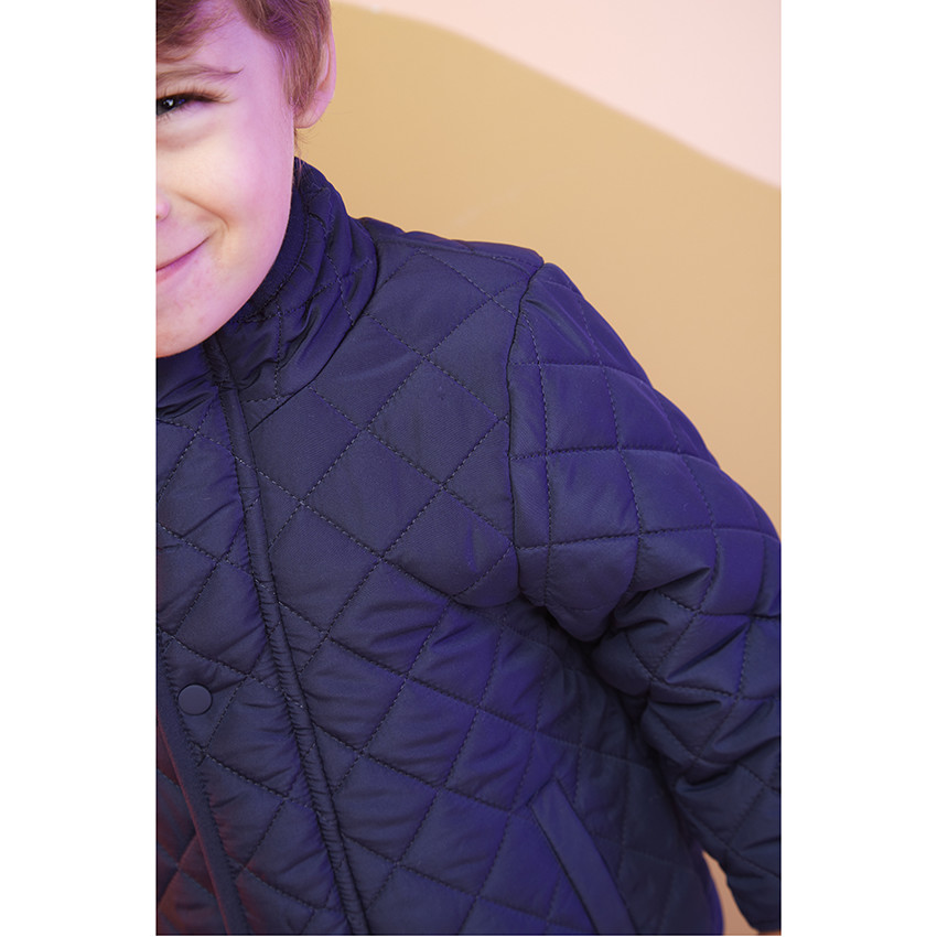 Chaqueta acolchada impermeable con forro de jersey para bebé niño 