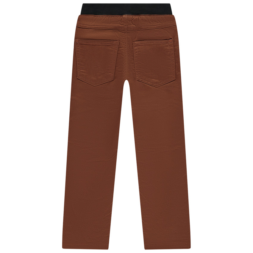 Pantalón con cintura elástica y pespuntes para niño 