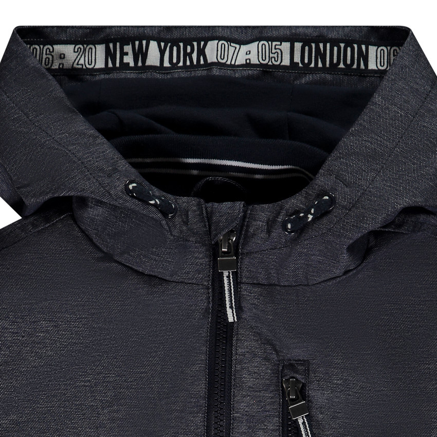 Chubasquero con capucha efecto metálico para niño 