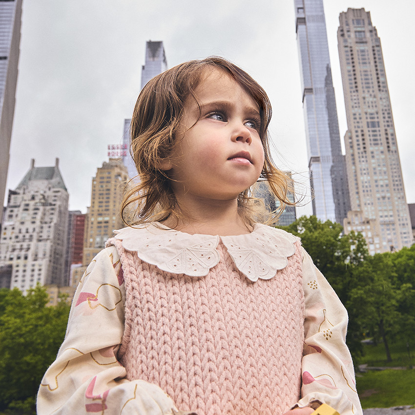 Conjunto de blusa sin mangas y legging liso para bebé niña 